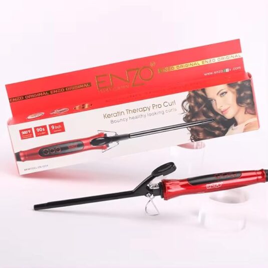 ENZO EN-2224 9mm Professional Curling Iron with Adjustable Temperature, Fast Heat-Up, and Dual Voltage - Ideal for All Hair Types - Intl Version - Image 2