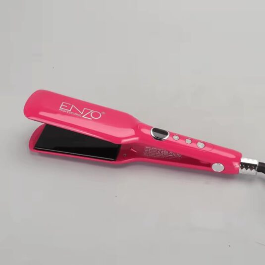 ENZO EN-3215 Professional Hair Straightener Fast Heating Wide Plate Hair Styler Flat IroN-Intl Version (Pink)